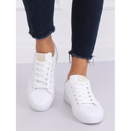 Sneakers da donna bianche K-388 WHITE/GOLD bianca 1