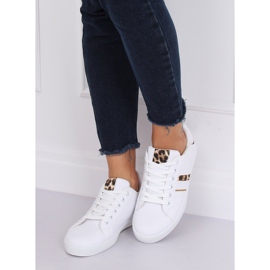 Sneakers da donna bianche K-388 WHITE/LEOPARD bianco 1