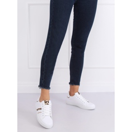Sneakers da donna bianche K-388 WHITE/LEOPARD bianco 2