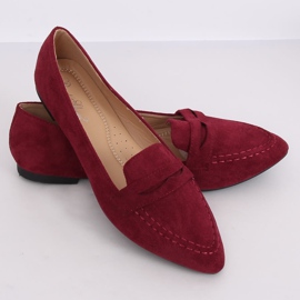 Mocassini da donna bordeaux CH-1M6 Wine Red rosso 1