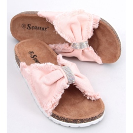 Pantofole in tela sul sughero rosa BG60P Pink 2
