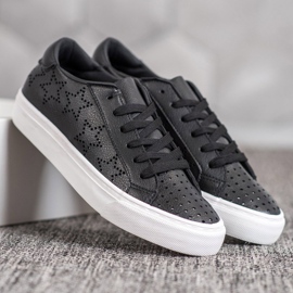 J. Star Sneakers Traforate Con Stelle nero 1