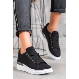 SHELOVET Sneakers Sulla Piattaforma Con Ecopelle nero 1