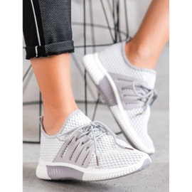 SHELOVET Scarpe alla moda con rete grigio 2