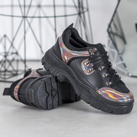 Weide Scarpe nere con effetto olografico nero 1