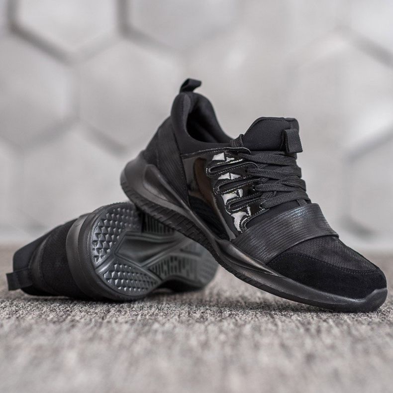 SHELOVET Scarpe sportive nere alla moda nero 1