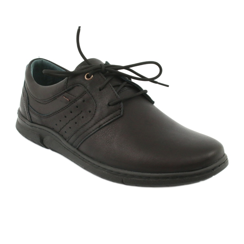 Riko 870 Scarpe da uomo in pelle comoda nera nero 1