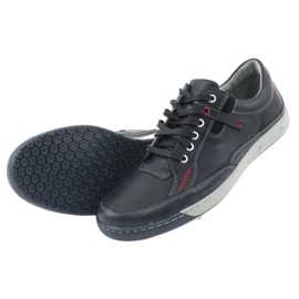 Scarpe sportive da uomo in pelle Riko 835, blu navy 5