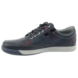Scarpe sportive da uomo in pelle Riko 835, blu navy 2