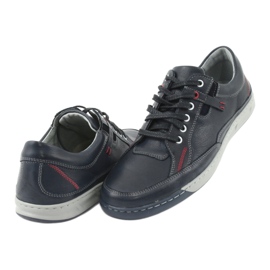 Scarpe sportive da uomo in pelle Riko 835, blu navy 4