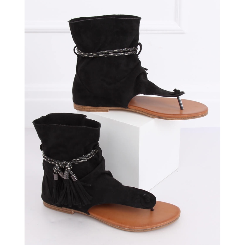 Nero SL1011 Infradito nere con tomaia 1