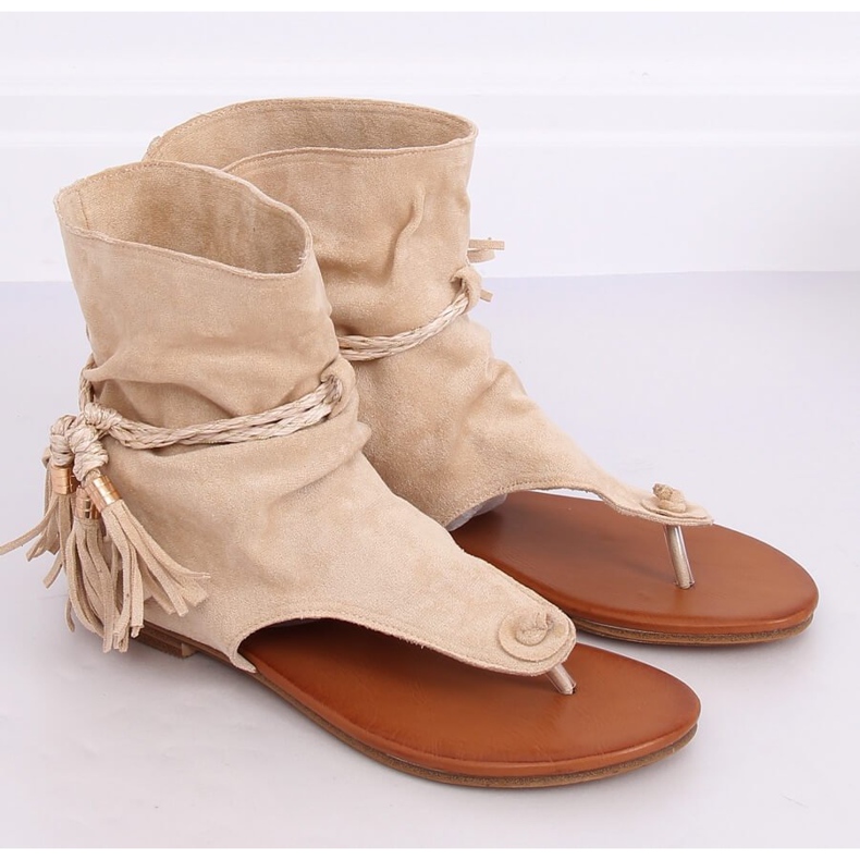 Infradito con tomaia beige SL1011 Beige 1