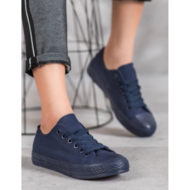 SHELOVET Sneakers in tessuto blu navy 1