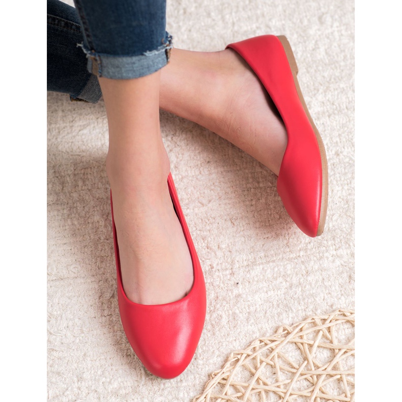 SHELOVET Ballerina Classica in Ecopelle rosso 2