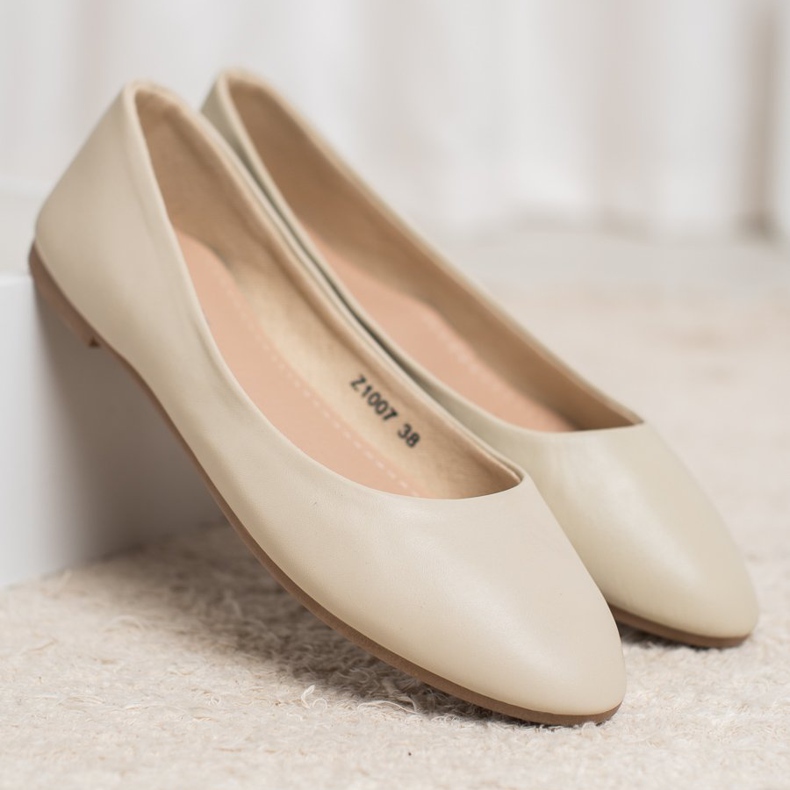 SHELOVET Ballerina Classica in Ecopelle marrone 2