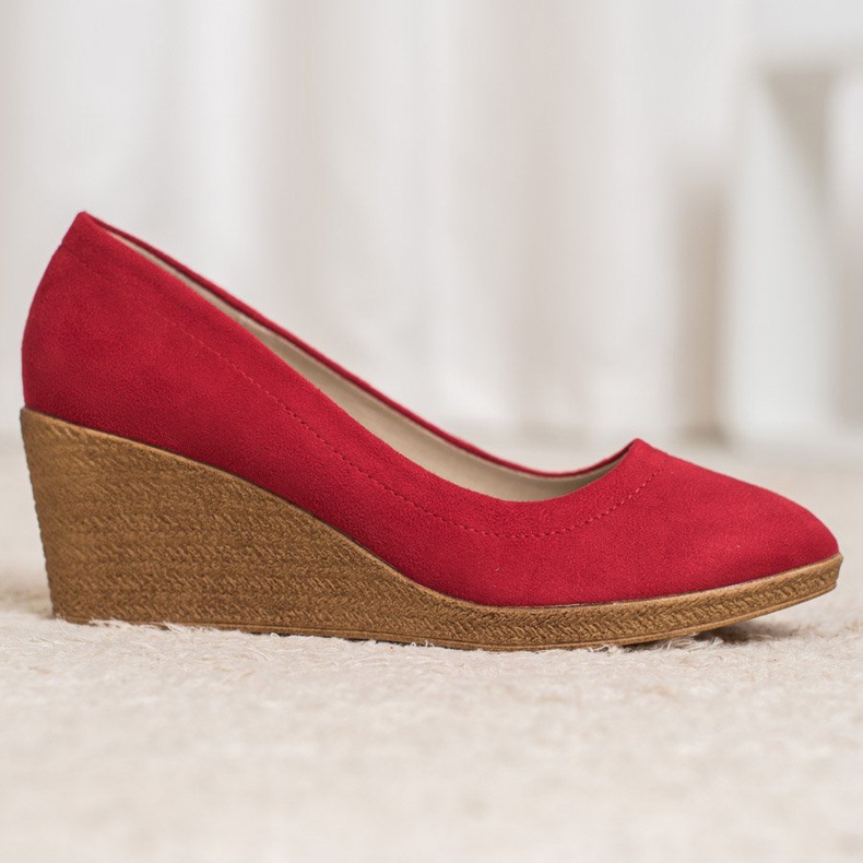Goodin Ballerina classica con zeppa rosso 2
