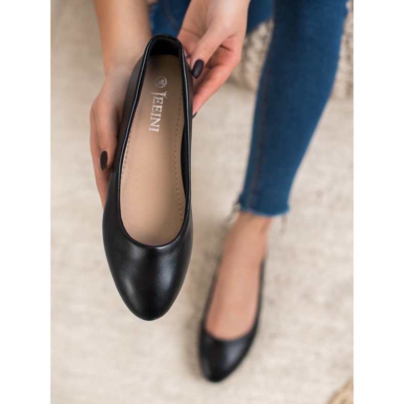 SHELOVET Ballerina Classica in Ecopelle nero 1