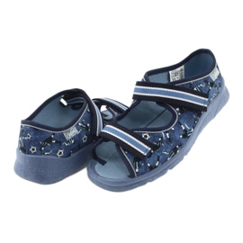 Scarpe per bambini Befado 969Y141 bianco blu navy blu 4