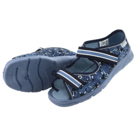 Scarpe per bambini Befado 969Y141 bianca blu navy blu 5