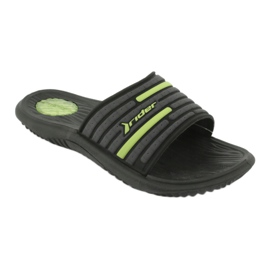 Ciabatte da piscina da uomo Rider 82735 nere / verdi nero grigio verde 1