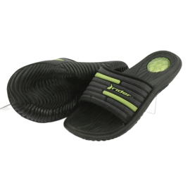 Ciabatte da piscina da uomo Rider 82735 nere / verdi nero grigio verde 3