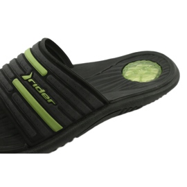 Ciabatte da piscina da uomo Rider 82735 nere / verdi nero grigio verde 4