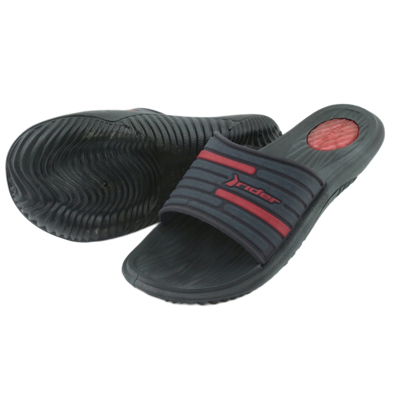 Ciabatte da piscina da uomo Rider 82735 navy / rosse rosso blu navy 3