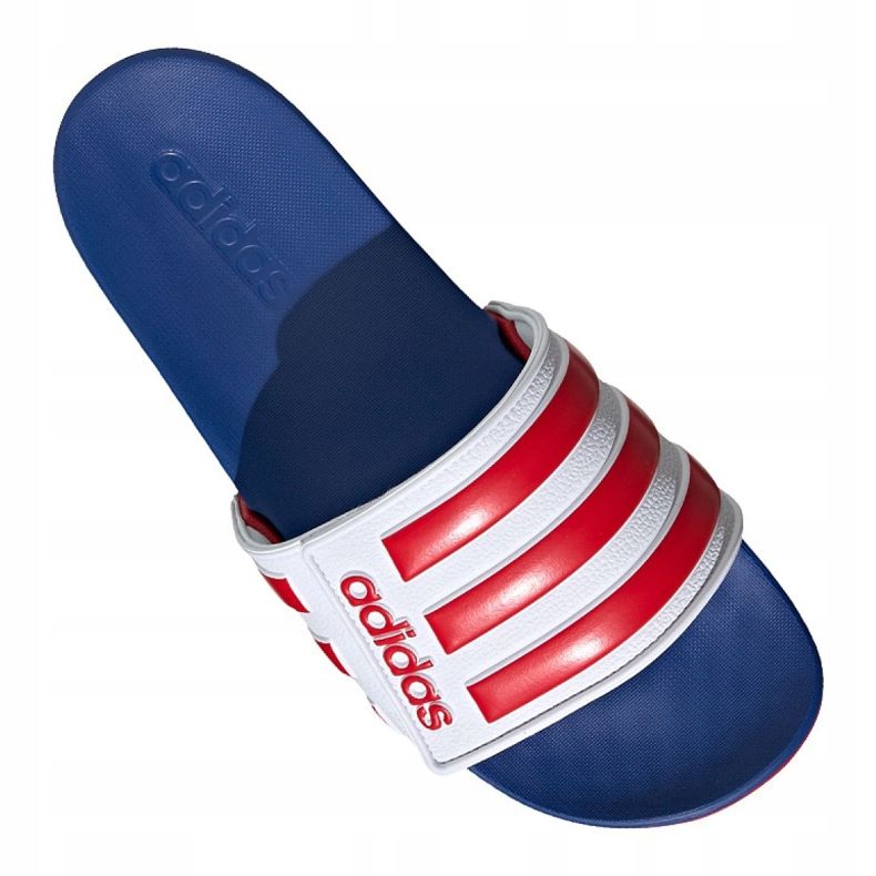 Adidas Adilette Comfort Adj M EG1346 pantofole bianco rosso blu 1