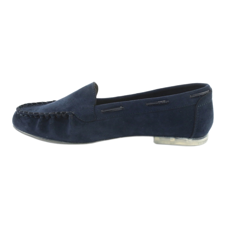 Mocassini da donna in camoscio Sergio Leone 722 blu navy 2