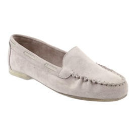 Mocassini in camoscio grigio da donna Sergio Leone 722 1