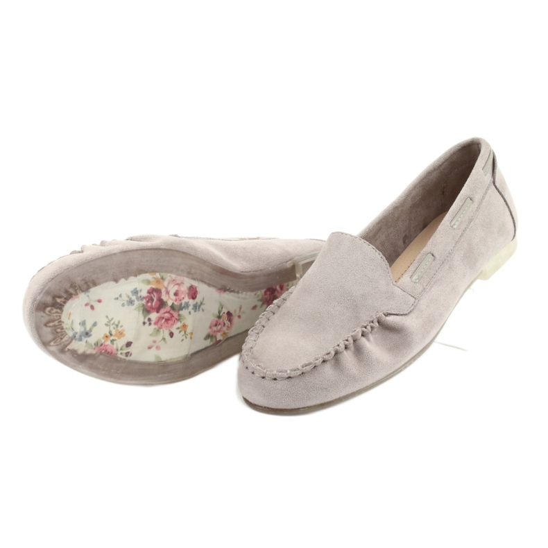 Mocassini in camoscio grigio da donna Sergio Leone 722 5