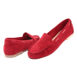 Mocassini da donna in camoscio Sergio Leone 722 rosso 5