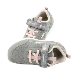 Kangaroos 02051 Scarpe sportive grigie/rosa per bambini grigio 6