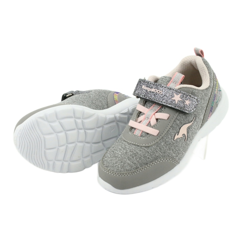 Kangaroos 02051 Scarpe sportive grigie/rosa per bambini grigio 5