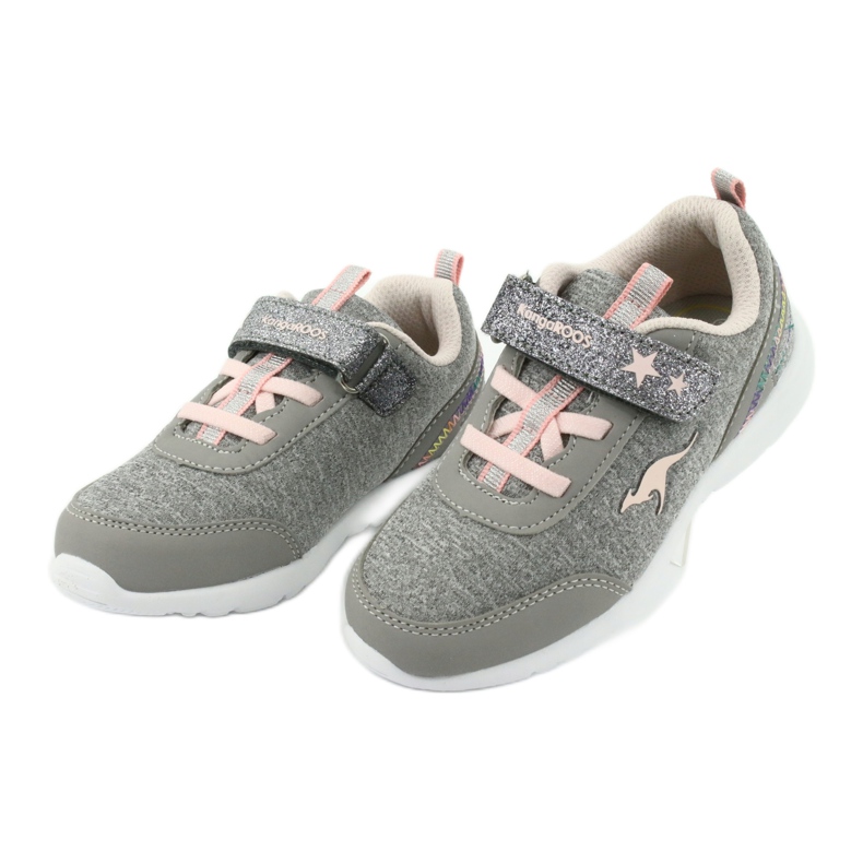 Kangaroos 02051 Scarpe sportive grigie/rosa per bambini grigio 3