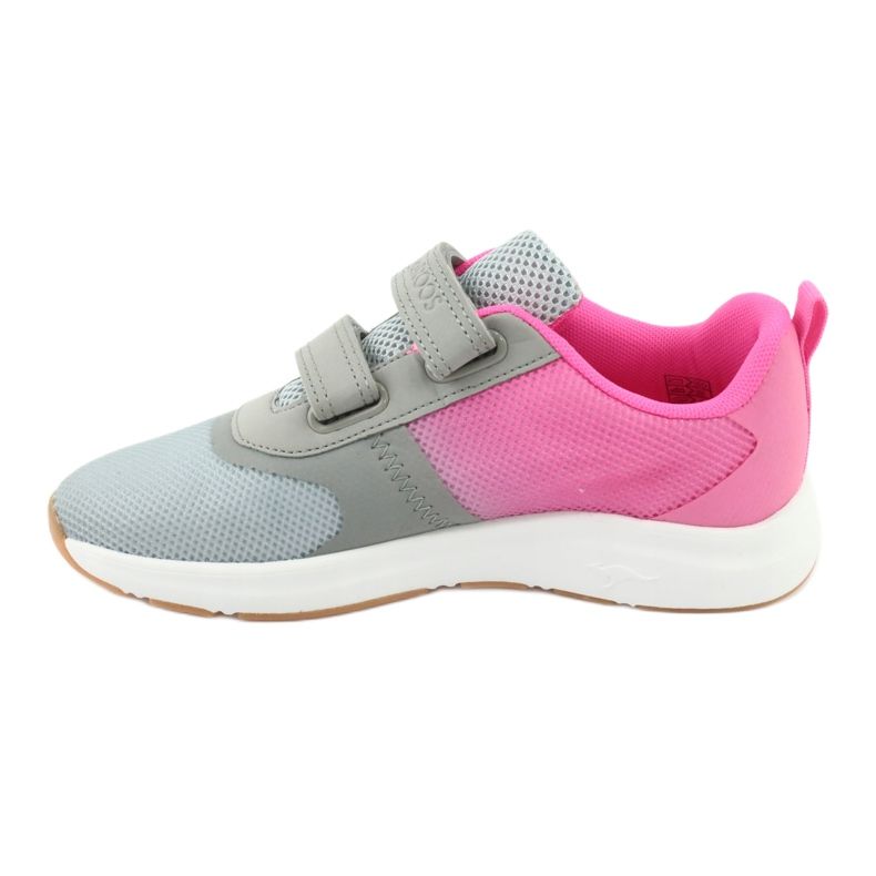 KangaROOS Scarpe sportive con velcro 18506 grigio / rosa neon 2