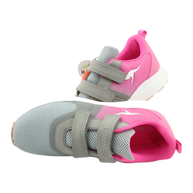 KangaROOS Scarpe sportive con velcro 18506 grigio / rosa neon 6