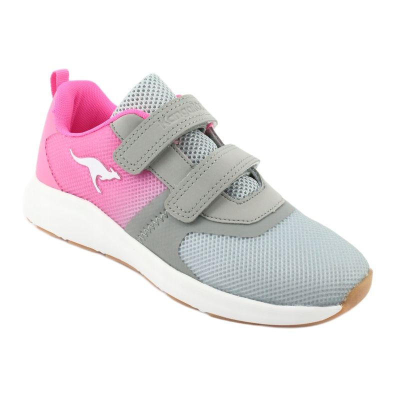 KangaROOS Scarpe sportive con velcro 18506 grigio / rosa neon 1