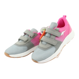 KangaROOS Scarpe sportive con velcro 18506 grigio / rosa neon 3