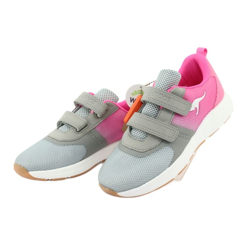 KangaROOS Scarpe sportive con velcro 18506 grigio / rosa neon 3