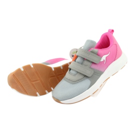 KangaROOS Scarpe sportive con velcro 18506 grigio / rosa neon 5