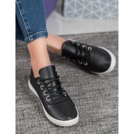 SHELOVET Sneakers Alla Moda Con Ecopelle nero 2
