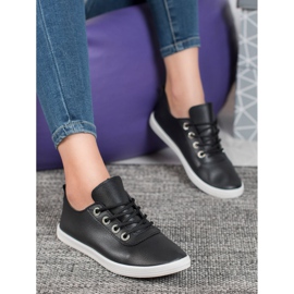 SHELOVET Sneakers Alla Moda Con Ecopelle nero 1
