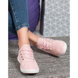 SHELOVET Sneakers Alla Moda Con Ecopelle rosa 1