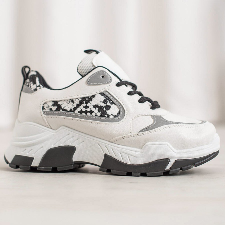 Bella Paris Sneakers in ecopelle bianca multicolore 2