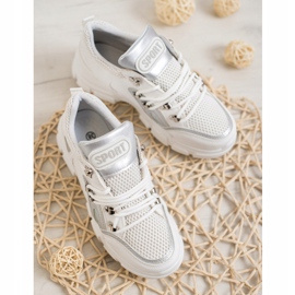 Bella Paris Sneakers alla moda con rete bianco 1