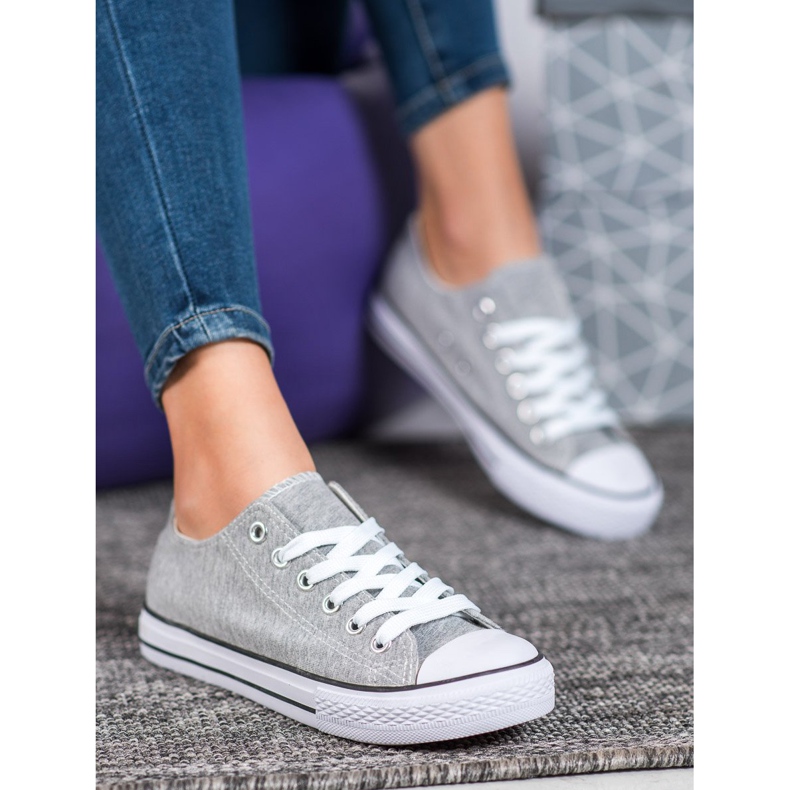 SDS Sneakers in tessuto grigio 1