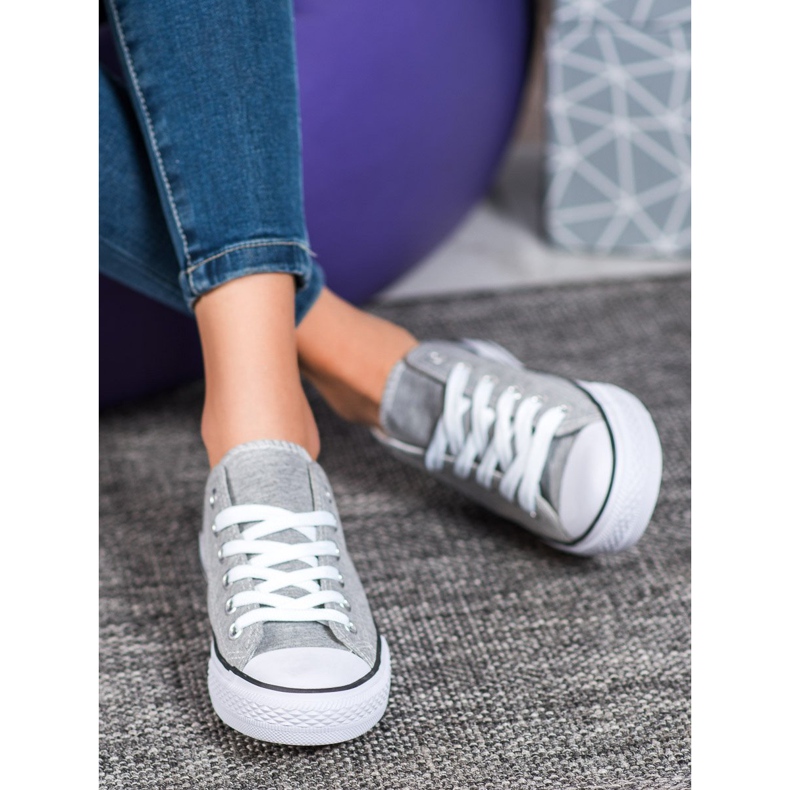 SDS Sneakers in tessuto grigio 2