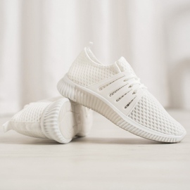 SHELOVET Scarpe alla moda con rete bianco 1