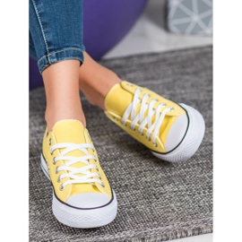 SDS Sneakers in tessuto giallo 2